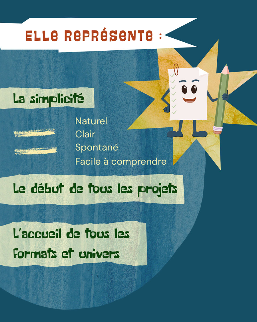 Ma mascotte représente la simplicité, le naturel et l'adaptation.